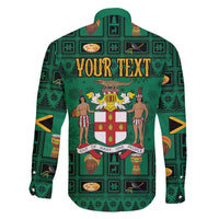 Personalized Jamaica Christmas Family Matching Long Sleeve Bodycon Dress and Hawaiian Shirt Coat Of Arms - Merri Crissmuss - Wonder Print Shop