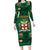 Personalized Jamaica Christmas Family Matching Long Sleeve Bodycon Dress and Hawaiian Shirt Coat Of Arms - Merri Crissmuss - Wonder Print Shop