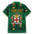 Personalized Jamaica Christmas Family Matching Mermaid Dress and Hawaiian Shirt Coat Of Arms - Merri Crissmuss - Wonder Print Shop