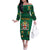 Personalized Jamaica Christmas Family Matching Off The Shoulder Long Sleeve Dress and Hawaiian Shirt Coat Of Arms - Merri Crissmuss - Wonder Print Shop