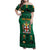 Personalized Jamaica Christmas Family Matching Off Shoulder Maxi Dress and Hawaiian Shirt Coat Of Arms - Merri Crissmuss - Wonder Print Shop