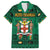 Personalized Jamaica Christmas Family Matching Short Sleeve Bodycon Dress and Hawaiian Shirt Coat Of Arms - Merri Crissmuss - Wonder Print Shop