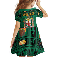 Personalized Jamaica Christmas Family Matching Summer Maxi Dress and Hawaiian Shirt Coat Of Arms - Merri Crissmuss - Wonder Print Shop