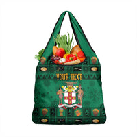Personalized Jamaica Christmas Grocery Bag Coat Of Arms - Merri Crissmuss