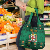 Personalized Jamaica Christmas Grocery Bag Coat Of Arms - Merri Crissmuss