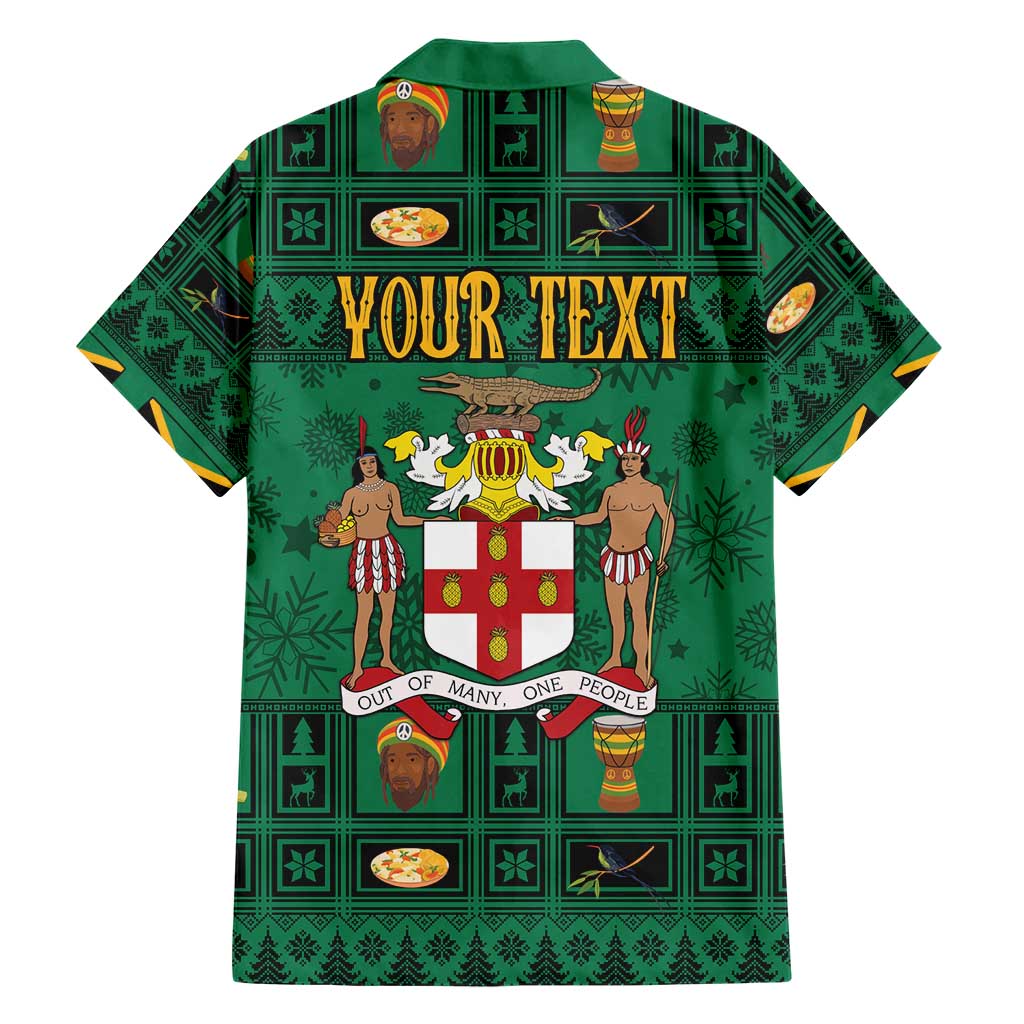 Personalized Jamaica Christmas Hawaiian Shirt Coat Of Arms - Merri Crissmuss - Wonder Print Shop