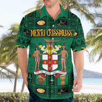 Personalized Jamaica Christmas Hawaiian Shirt Coat Of Arms - Merri Crissmuss - Wonder Print Shop