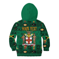 Personalized Jamaica Christmas Kid Hoodie Coat Of Arms - Merri Crissmuss - Wonder Print Shop