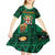 Personalized Jamaica Christmas Kid Short Sleeve Dress Coat Of Arms - Merri Crissmuss - Wonder Print Shop
