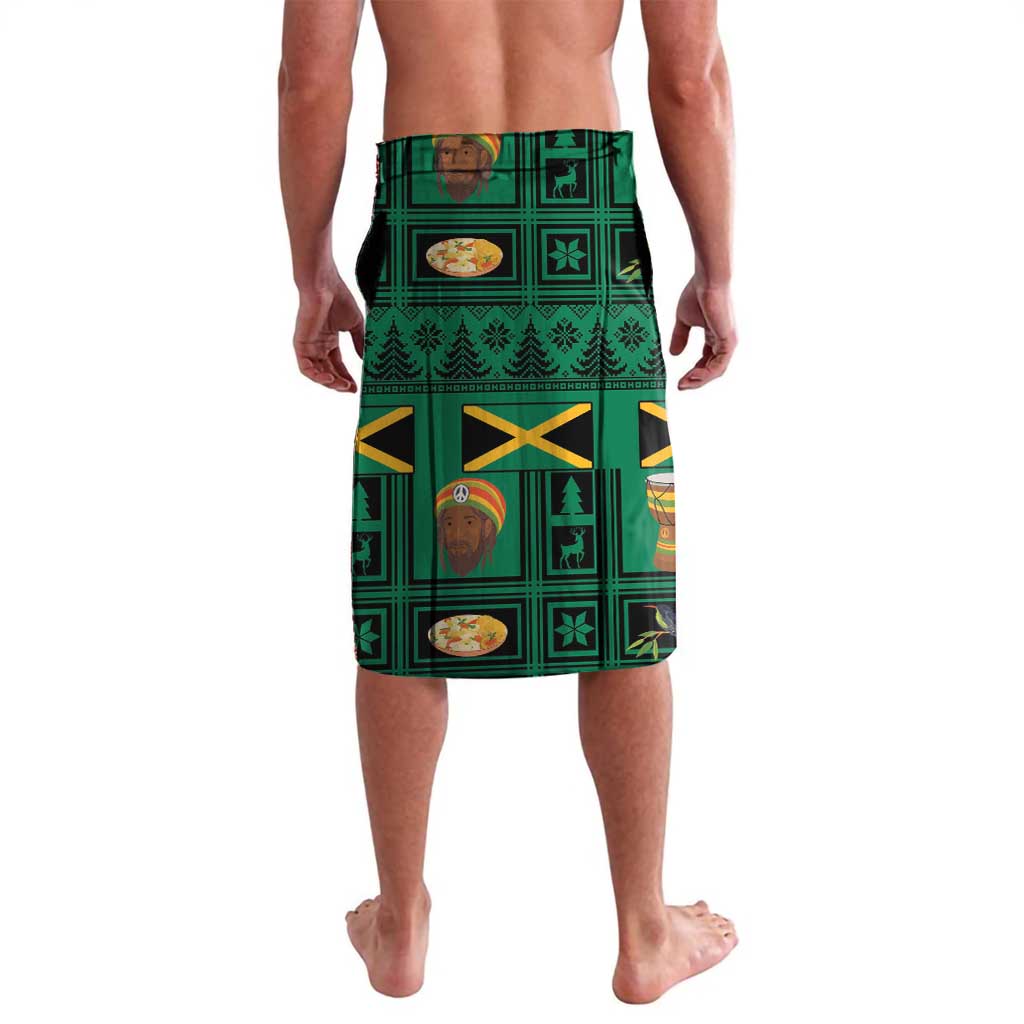 Personalized Jamaica Christmas Lavalava Coat Of Arms - Merri Crissmuss - Wonder Print Shop