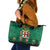 Personalized Jamaica Christmas Leather Tote Bag Coat Of Arms - Merri Crissmuss - Wonder Print Shop