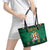 Personalized Jamaica Christmas Leather Tote Bag Coat Of Arms - Merri Crissmuss - Wonder Print Shop