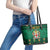 Personalized Jamaica Christmas Leather Tote Bag Coat Of Arms - Merri Crissmuss - Wonder Print Shop