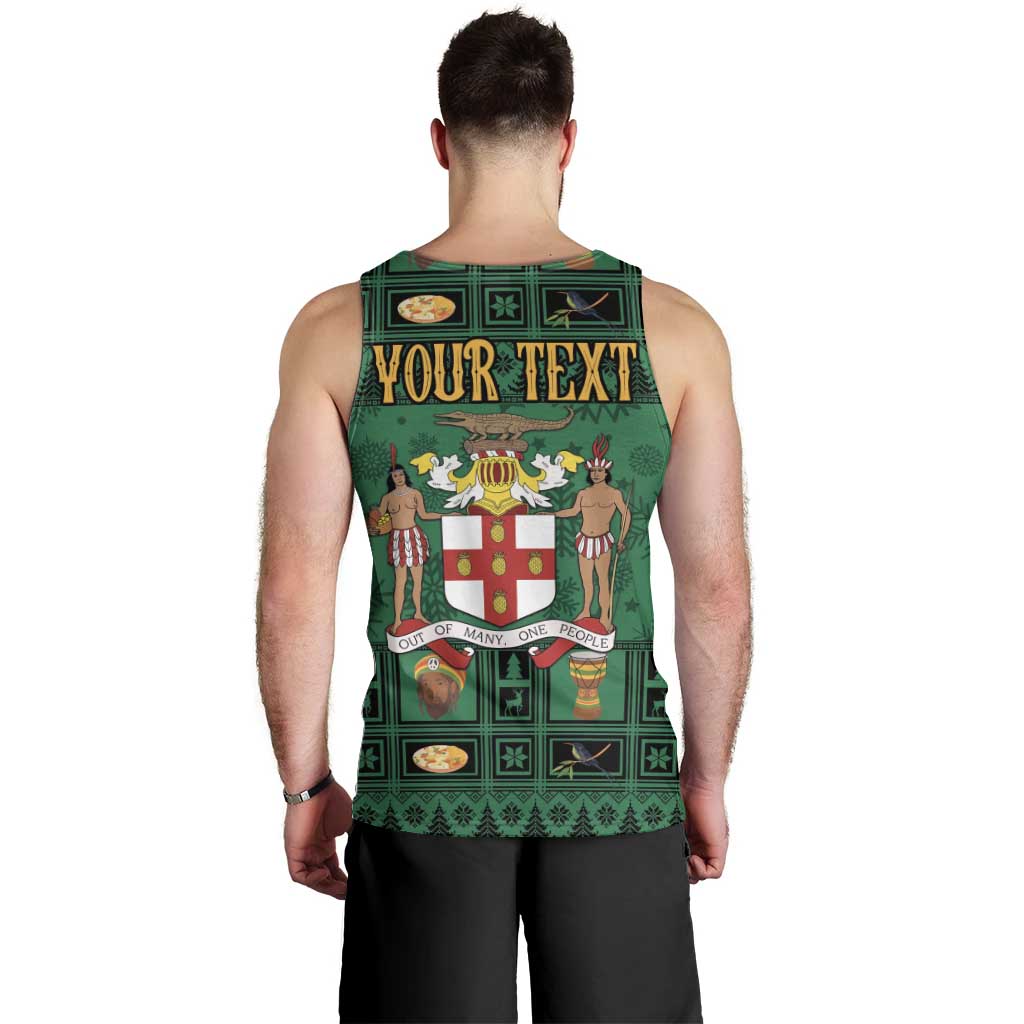 Personalized Jamaica Christmas Men Tank Top Coat Of Arms - Merri Crissmuss - Wonder Print Shop