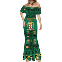 Personalized Jamaica Christmas Mermaid Dress Coat Of Arms - Merri Crissmuss - Wonder Print Shop