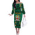 Personalized Jamaica Christmas Off The Shoulder Long Sleeve Dress Coat Of Arms - Merri Crissmuss - Wonder Print Shop
