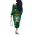 Personalized Jamaica Christmas Off The Shoulder Long Sleeve Dress Coat Of Arms - Merri Crissmuss - Wonder Print Shop