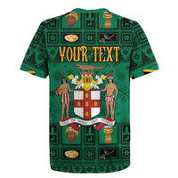 Personalized Jamaica Christmas Rugby Jersey Coat Of Arms - Merri Crissmuss - Wonder Print Shop