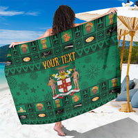 Personalized Jamaica Christmas Sarong Coat Of Arms - Merri Crissmuss - Wonder Print Shop