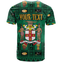 Personalized Jamaica Christmas T Shirt Coat Of Arms - Merri Crissmuss - Wonder Print Shop