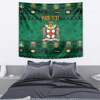 Personalized Jamaica Christmas Tapestry Coat Of Arms - Merri Crissmuss - Wonder Print Shop