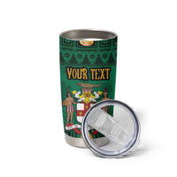 Personalized Jamaica Christmas Tumbler Cup Coat Of Arms - Merri Crissmuss - Wonder Print Shop