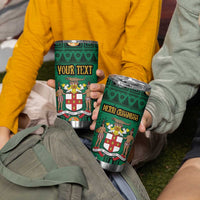 Personalized Jamaica Christmas Tumbler Cup Coat Of Arms - Merri Crissmuss - Wonder Print Shop