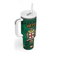 Personalized Jamaica Christmas Tumbler With Handle Coat Of Arms - Merri Crissmuss - Wonder Print Shop