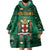 Personalized Jamaica Christmas Wearable Blanket Hoodie Coat Of Arms - Merri Crissmuss - Wonder Print Shop
