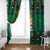 Personalized Jamaica Christmas Window Curtain Coat Of Arms - Merri Crissmuss - Wonder Print Shop
