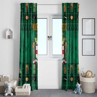 Personalized Jamaica Christmas Window Curtain Coat Of Arms - Merri Crissmuss - Wonder Print Shop