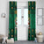 Personalized Jamaica Christmas Window Curtain Coat Of Arms - Merri Crissmuss - Wonder Print Shop