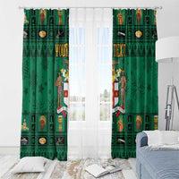 Personalized Jamaica Christmas Window Curtain Coat Of Arms - Merri Crissmuss - Wonder Print Shop