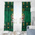 Personalized Jamaica Christmas Window Curtain Coat Of Arms - Merri Crissmuss - Wonder Print Shop