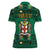 Personalized Jamaica Christmas Women Polo Shirt Coat Of Arms - Merri Crissmuss - Wonder Print Shop