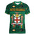 Personalized Jamaica Christmas Women V-Neck T-Shirt Coat Of Arms - Merri Crissmuss - Wonder Print Shop