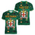 Personalized Jamaica Christmas Women V-Neck T-Shirt Coat Of Arms - Merri Crissmuss - Wonder Print Shop