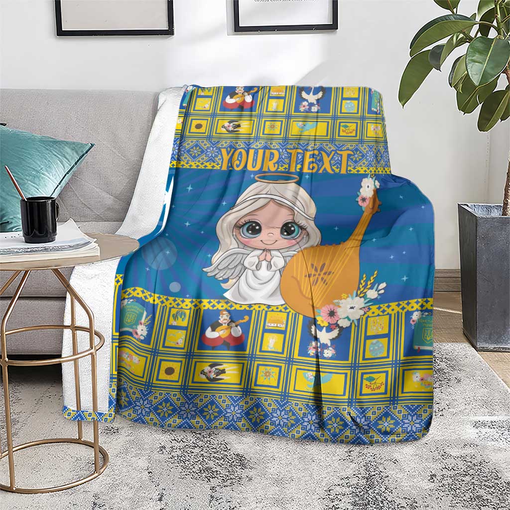 Personalized Ukraine Christmas Blanket Star of Bethlehem With Angle Funny