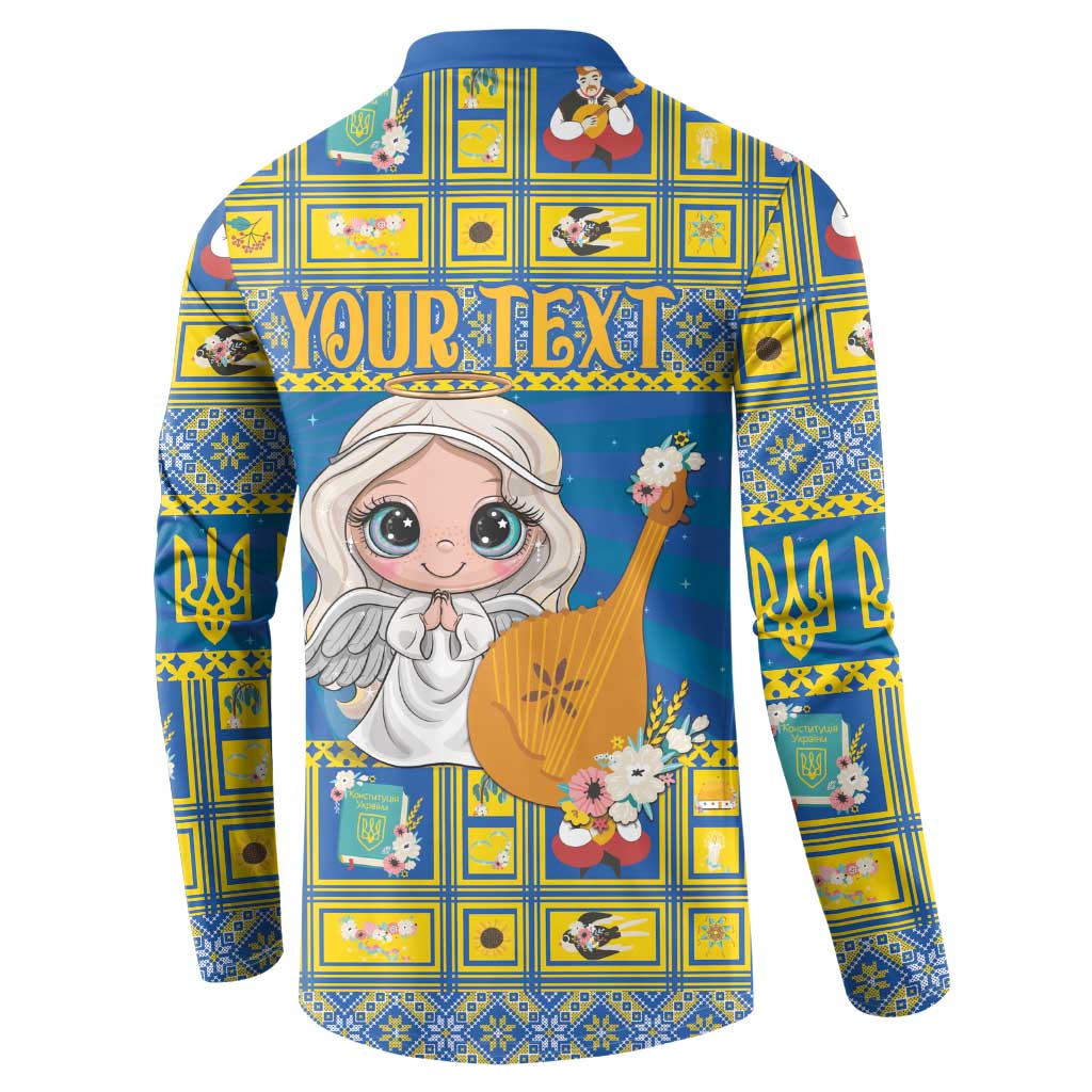 Personalized Ukraine Christmas Button Sweatshirt Star of Bethlehem With Angle Funny - Wonder Print Shop