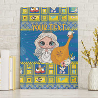 Personalized Ukraine Christmas Canvas Wall Art Star of Bethlehem With Angle Funny - Wonder Print Shop