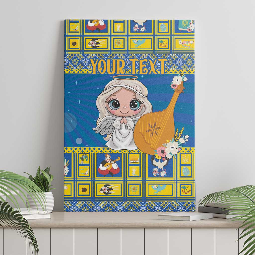 Personalized Ukraine Christmas Canvas Wall Art Star of Bethlehem With Angle Funny - Wonder Print Shop