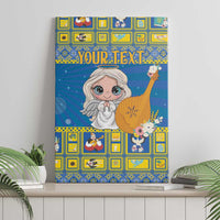 Personalized Ukraine Christmas Canvas Wall Art Star of Bethlehem With Angle Funny - Wonder Print Shop