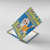 Personalized Ukraine Christmas Canvas Wall Art Star of Bethlehem With Angle Funny - Wonder Print Shop