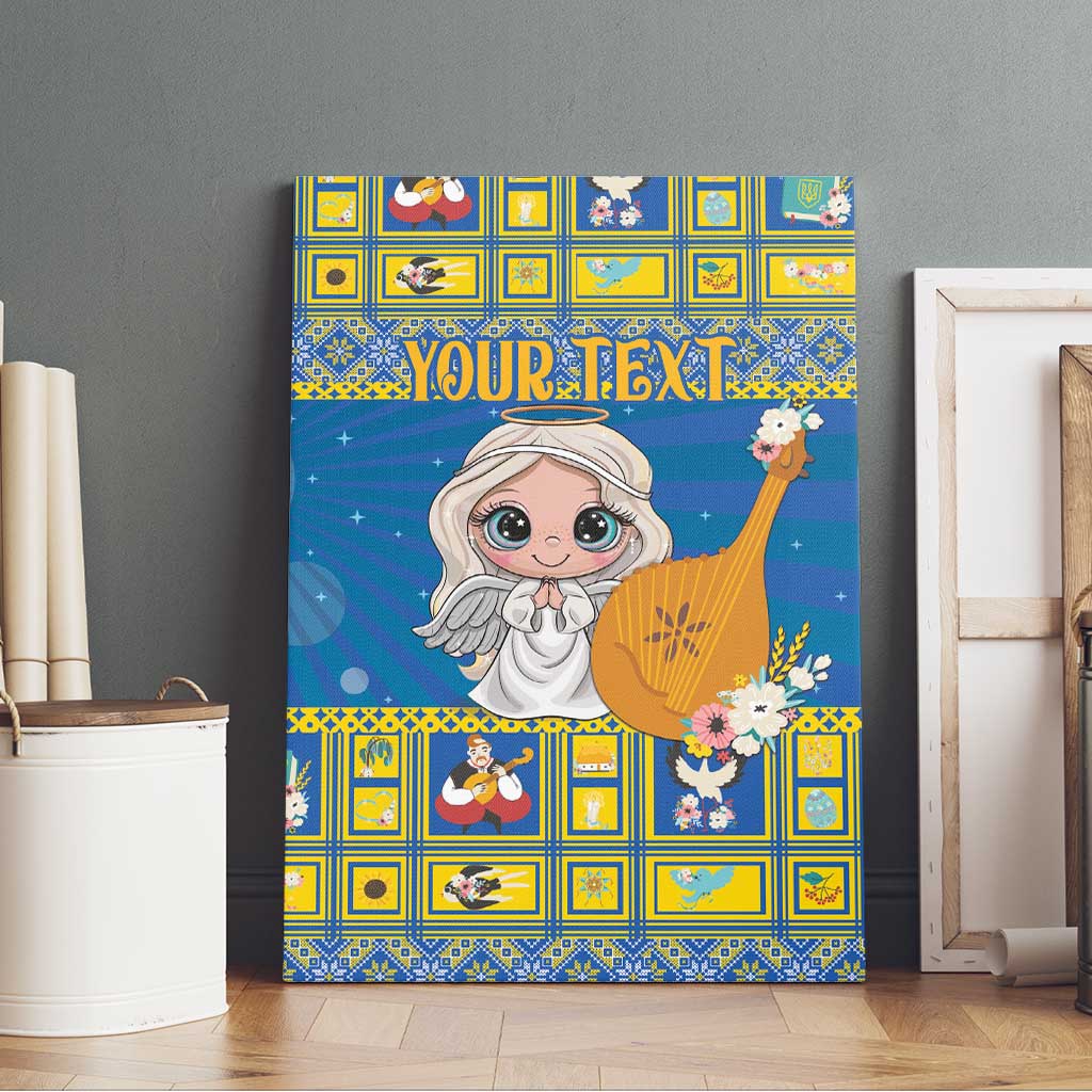 Personalized Ukraine Christmas Canvas Wall Art Star of Bethlehem With Angle Funny - Wonder Print Shop