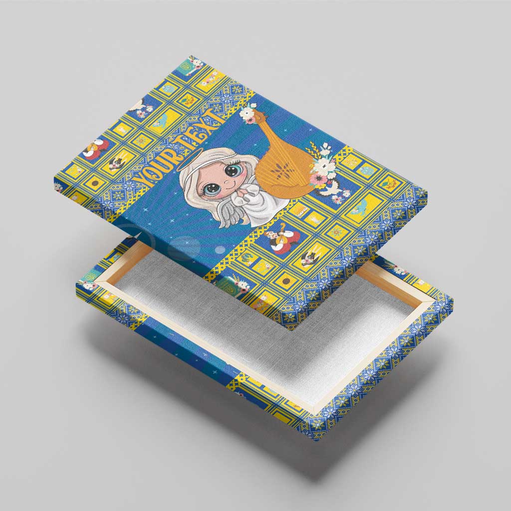 Personalized Ukraine Christmas Canvas Wall Art Star of Bethlehem With Angle Funny - Wonder Print Shop