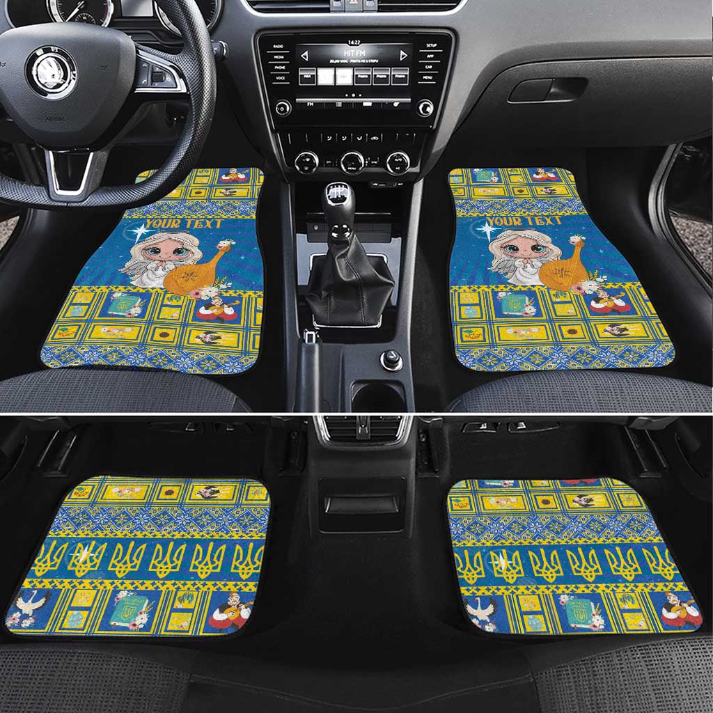Personalized Ukraine Christmas Car Mats Star of Bethlehem With Angle Funny - Wonder Print Shop
