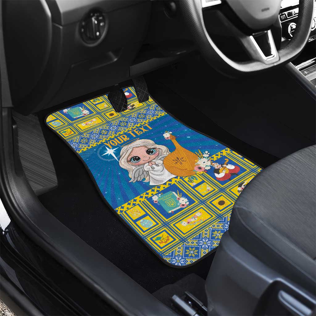 Personalized Ukraine Christmas Car Mats Star of Bethlehem With Angle Funny - Wonder Print Shop