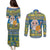 Personalized Ukraine Christmas Couples Matching Puletasi and Long Sleeve Button Shirt Star of Bethlehem With Angle Funny - Wonder Print Shop