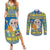 Personalized Ukraine Christmas Couples Matching Summer Maxi Dress and Long Sleeve Button Shirt Star of Bethlehem With Angle Funny - Wonder Print Shop