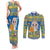 Personalized Ukraine Christmas Couples Matching Tank Maxi Dress and Long Sleeve Button Shirt Star of Bethlehem With Angle Funny - Wonder Print Shop